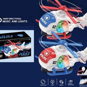 Police Helicopter Toy with Lights, Sounds & 360° Movement | ODS MART PK