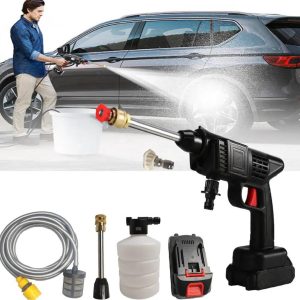 Portable Rechargeable Pressure Washer – High Pressure Cleaning Gun for Car, Bike & Solar Panels