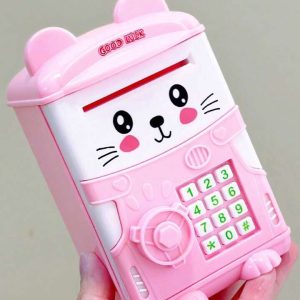 Cartoon Password Piggy Bank for Kids | ATM Money Box & Coin Saving Cabinet | Junior Smart Money Safe Toy