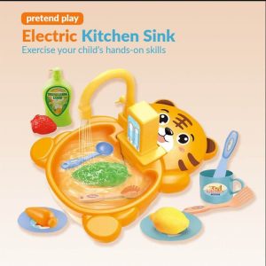 Electric Kitchen Sink Toy for Kids – Automatic Water Circulation Playset
