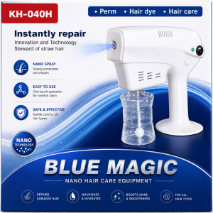 Blue Magic Nano Hair Care Steam Gun XH-040H | Professional Nano Spray Machine for Hair & Skin | 1200W Adjustable Fog