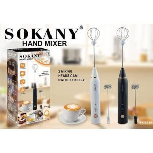Sokany SK-201A USB Electric Milk Frother – 3-Speed Mini Hand Mixer & Egg Beate