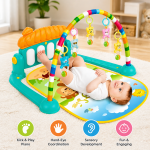 Musical Piano Baby Fitness Rack & Play Mat - 3-in-1 Developmental Toy