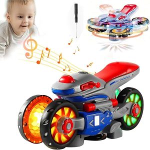 SEO Optimized Short Title: Stop Motor | 360° Rotate Motor Cycle with Dynamic Lightning