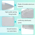 Steam iron shoe cover with perforated holes for even steam flow