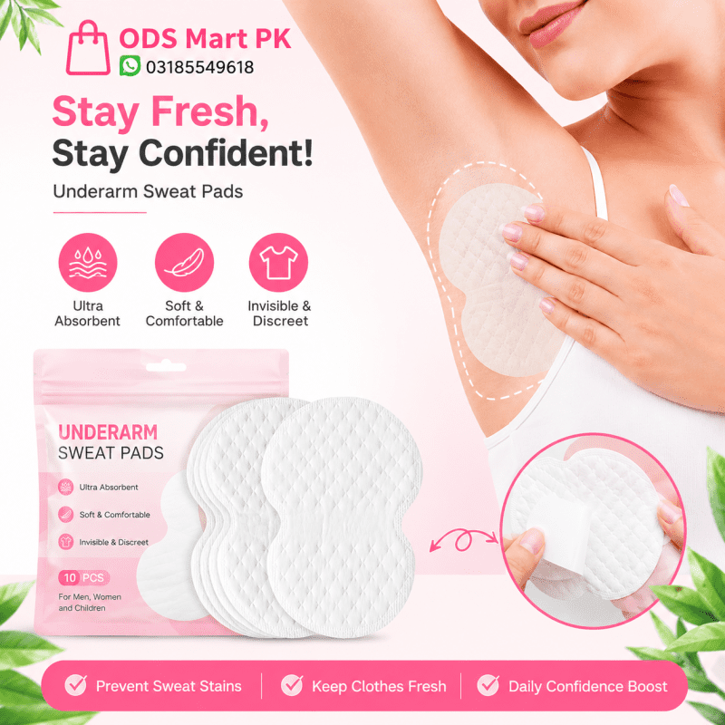 Disposable-Underarm-Sweat-Pads – Anti-Sweat-Armpit-Shields Highly absorbent disposable underarm sweat pads with self-adhesive backing for sweat protection and stain prevention.